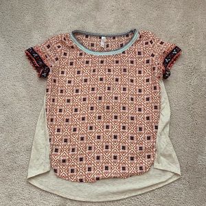 Orange Aztec Short Sleeve